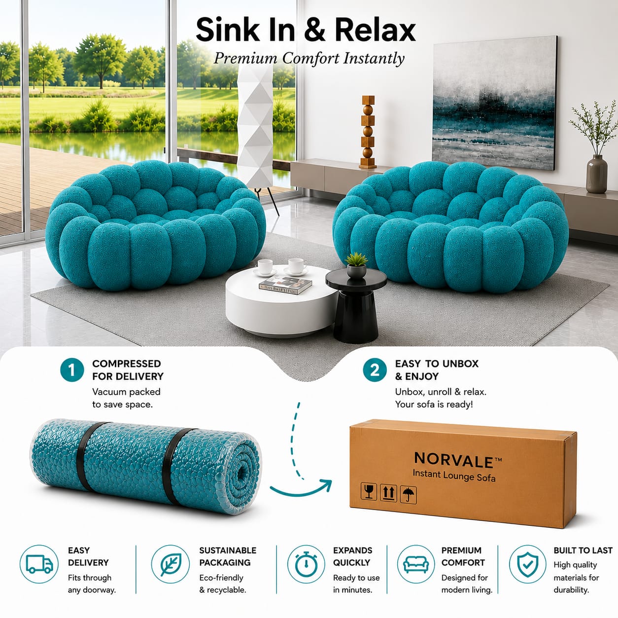 Norvale™ Instant Lounge Sofa